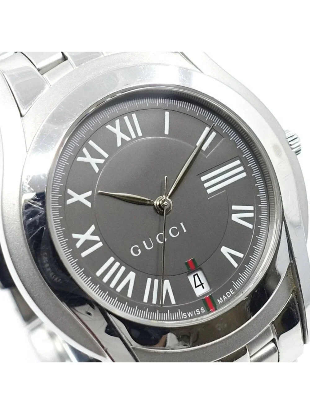 Gucci Watch Sherry Line Gray Dial 35 Quartz SS Stainless Steel